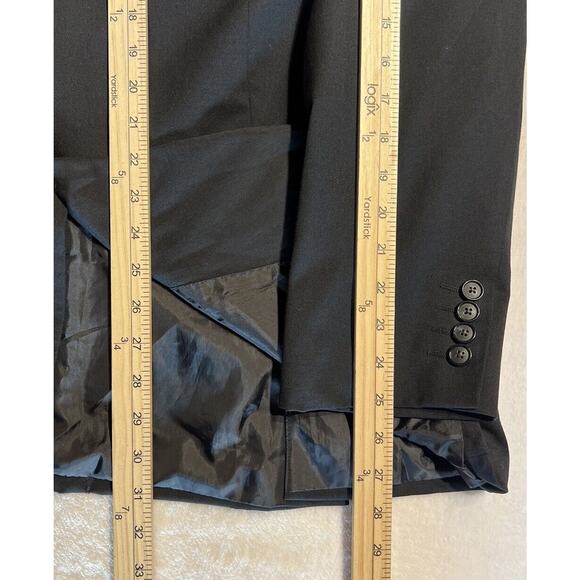 Stafford 46R Mens Basic Black Classic Blazer Sport Suit Jacket Separate - Picture 12 of 15